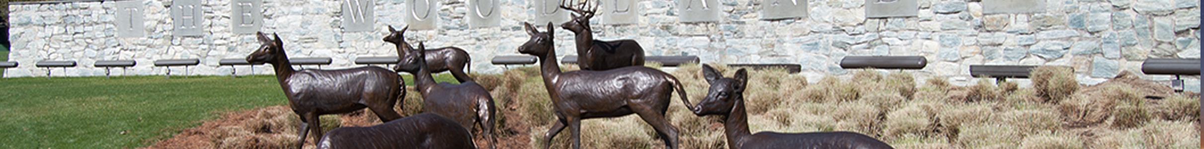 The Woodlands, TX iconic deer sculptures.